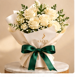 Bouquet de roses blanches